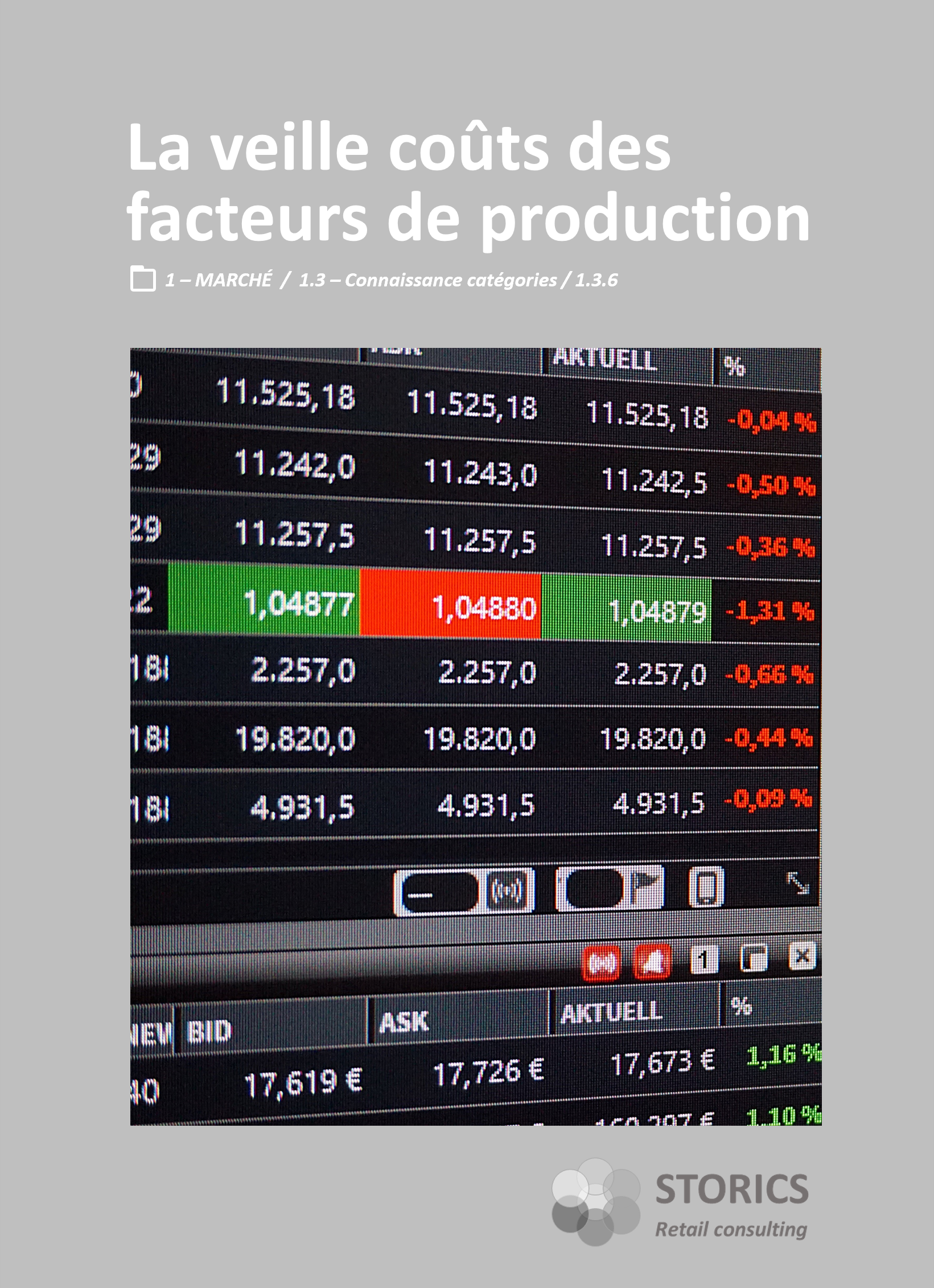 1.3.6 – La veille coûts des facteurs de production