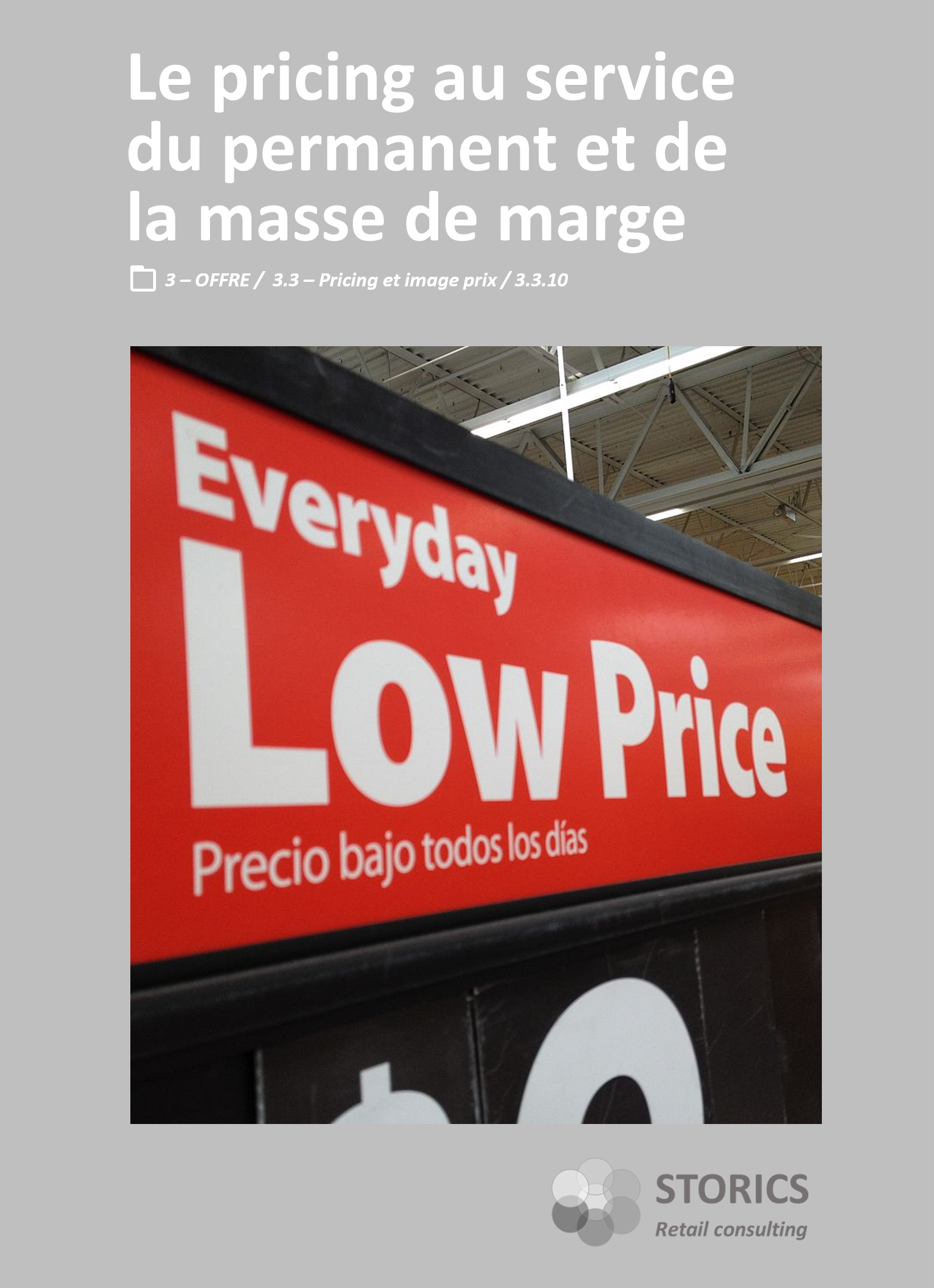 3.3.10 – Le pricing au service du permanent et de la masse de marge