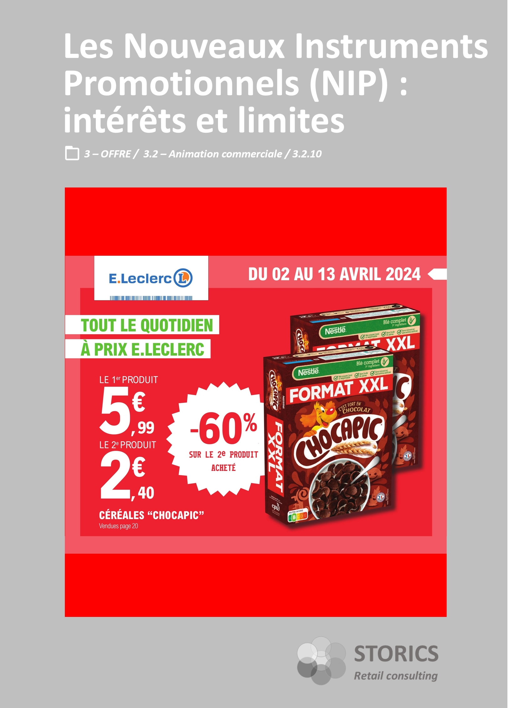3.2.10 – Les Nouveaux Instruments Promotionnels (NIP) : intérêts et limites