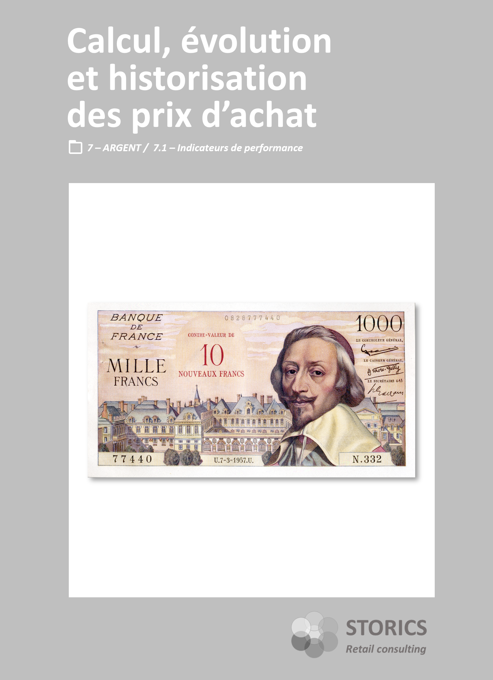 7.2.5 Calcul, évolution et historisation des prix d&rsquo;achat